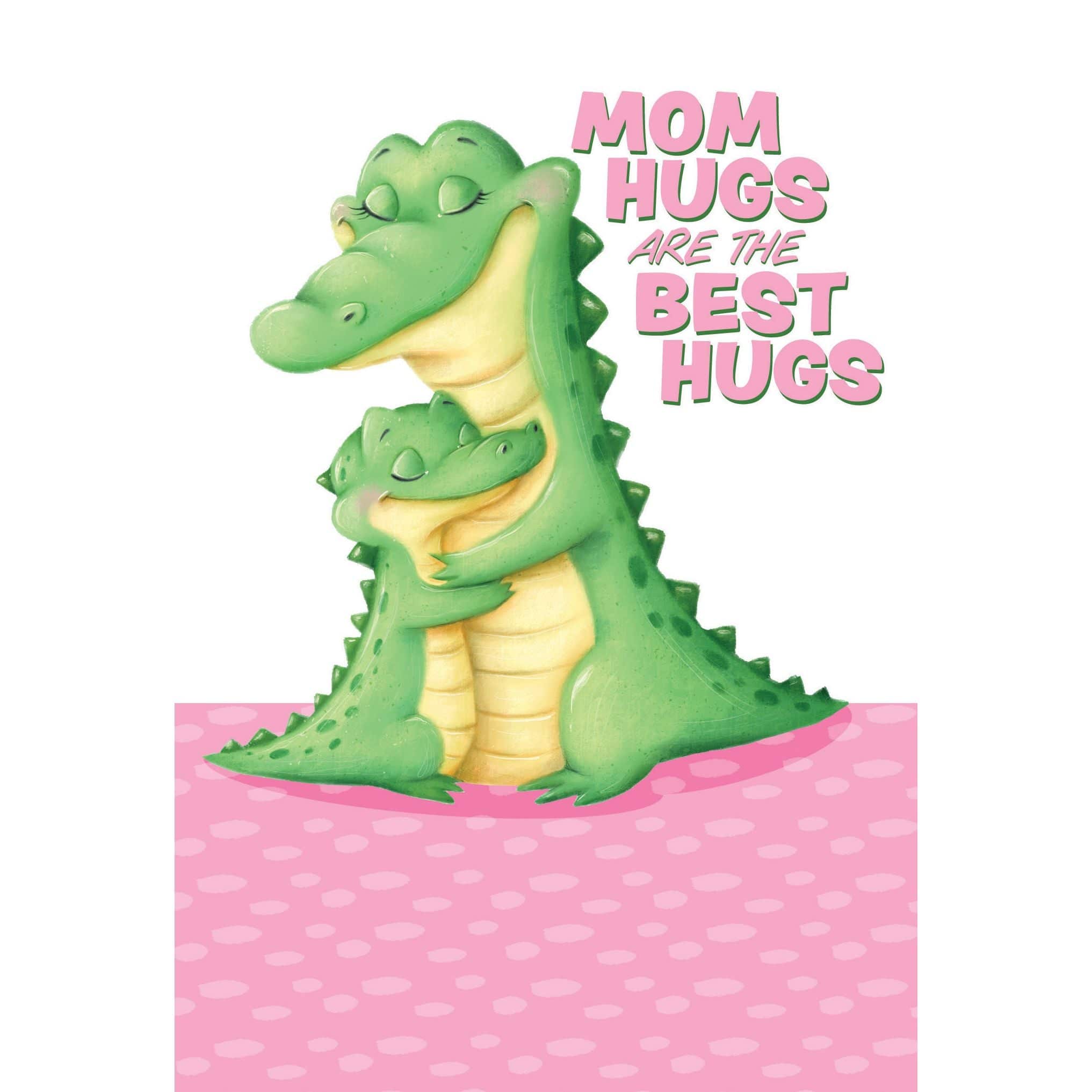 Pictura Gator Hug Mother's Day card featuring a cute illustration of a mother and child gator hugging for Mother's Day celebration